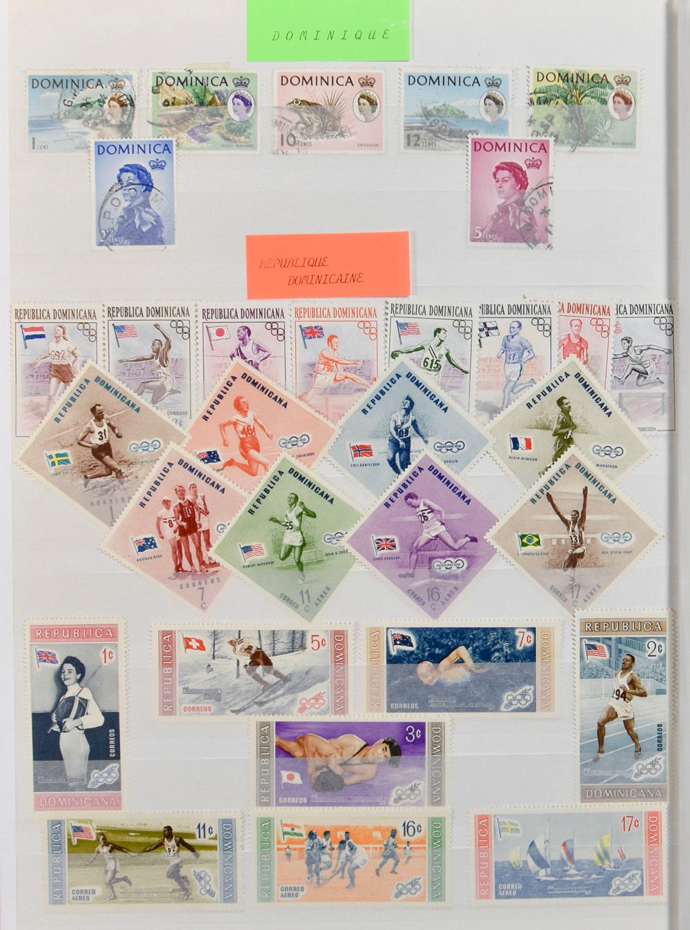 Verschiedene Themen, Zusammenstellung in 9 Einsteckbüchern oder Alben, darunter Fauna und Flora, Kunst, Sport, Weltraum, einwandfrei/schön.