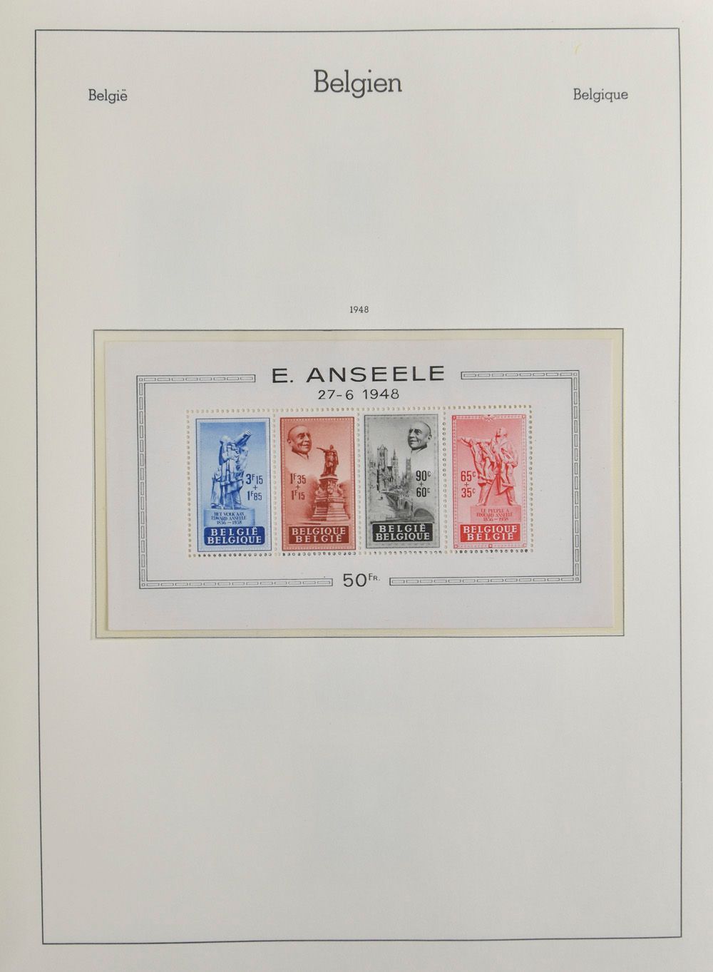 1944/1969 Verzameling in 2 Leuchtturm klembanden, w.o. BL 26 **, Atletiek **, BL 30 *, Breendonk **, Brugge ** + wat dienst, SP, LP, zm/m/ntz