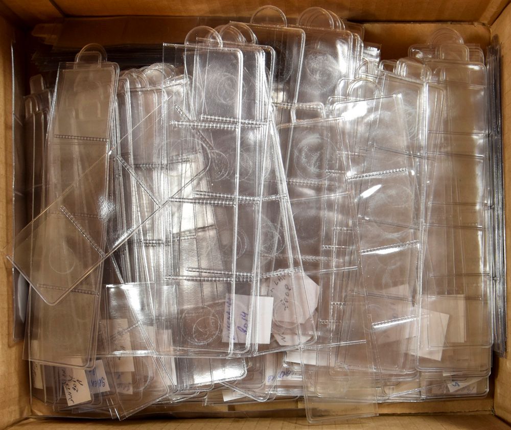 Muntenhouders : 10-tallen in plastiek.