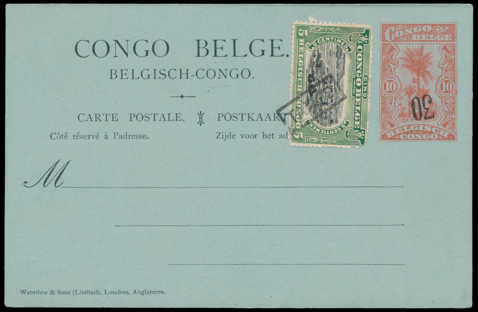 Stibbe nr 57 (2x) and 57  with inverted surcharge 