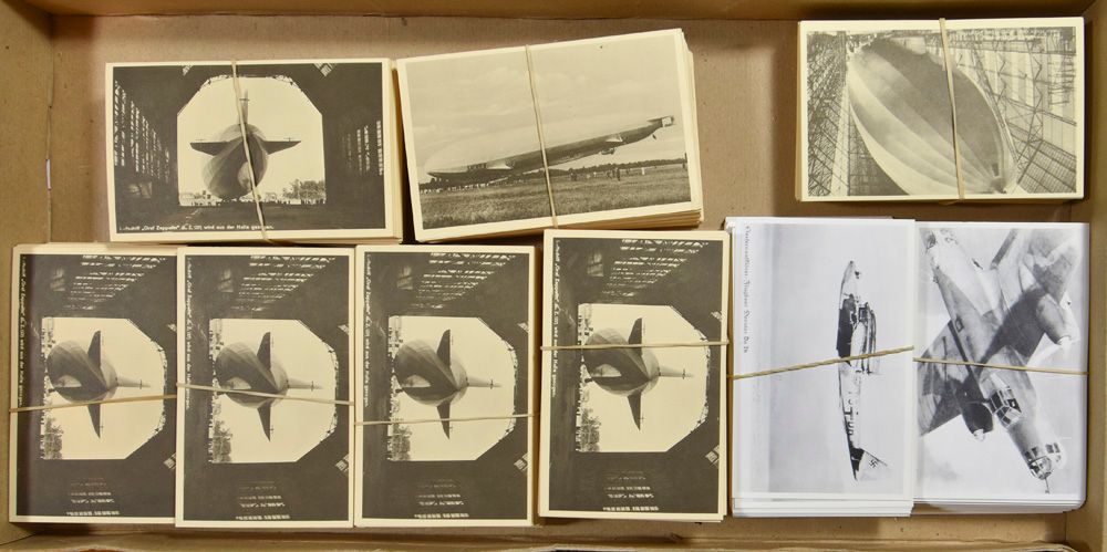 Luchtvaart : Zeppelins en vliegtuigen, winkelrestanten (+/- 1.000 stuks)