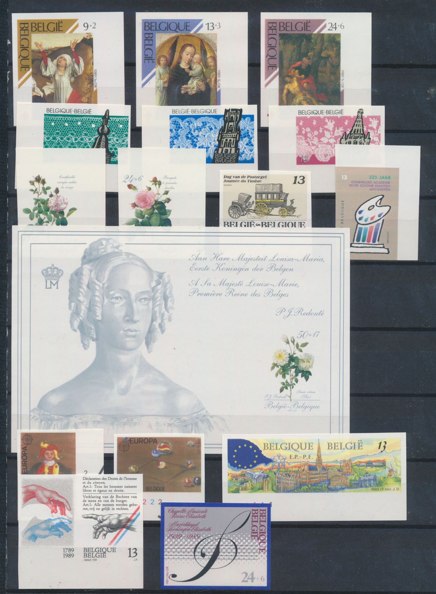 1989 volledig, (zonder 2321 met blok en boekje), zm (OBP €827,50)