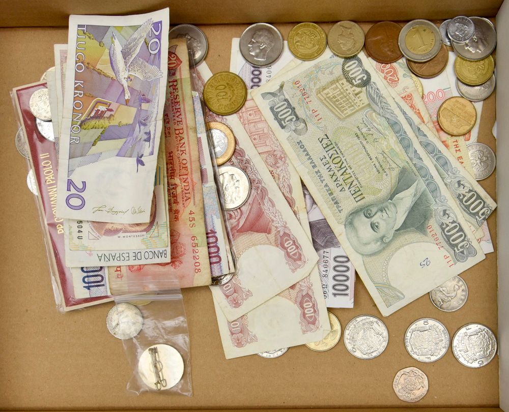 BANKBILJETTEN en MUNTEN: diverse landen 