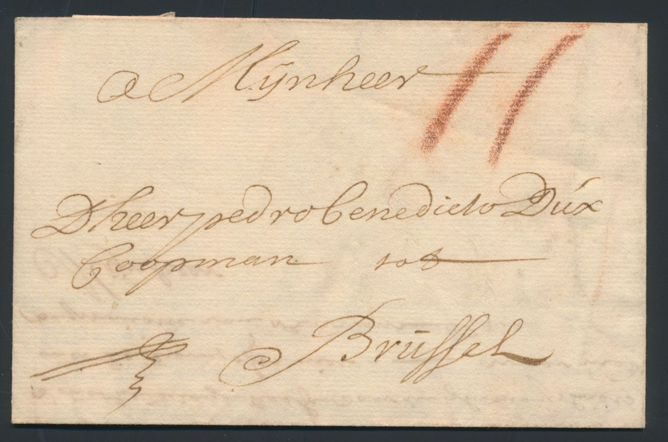 1717/1725, 6 voorlopers, met inhoud, verschillende porten, vertrek- en aankomstplaatsen, zm