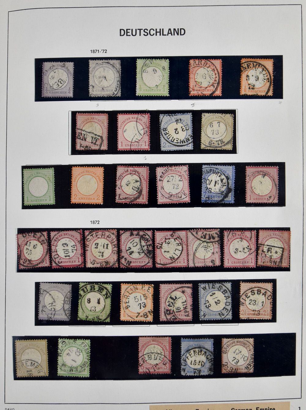 1871/1945 Goed gevulde verzameling in album met betere zegels, aangevuld met groot aantal poststukken en zichtkaarten, diverse betere blokken, zm/m/ntz