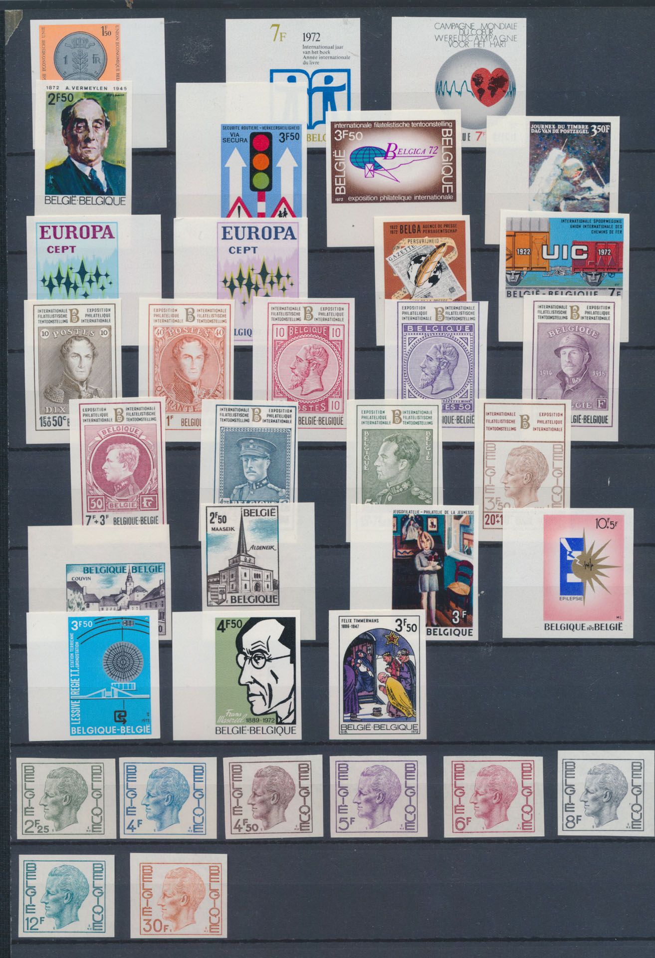 1972 'Volledig en ** (zonder boekjes, 1625 *, 1650 *), zm (OBP €999)