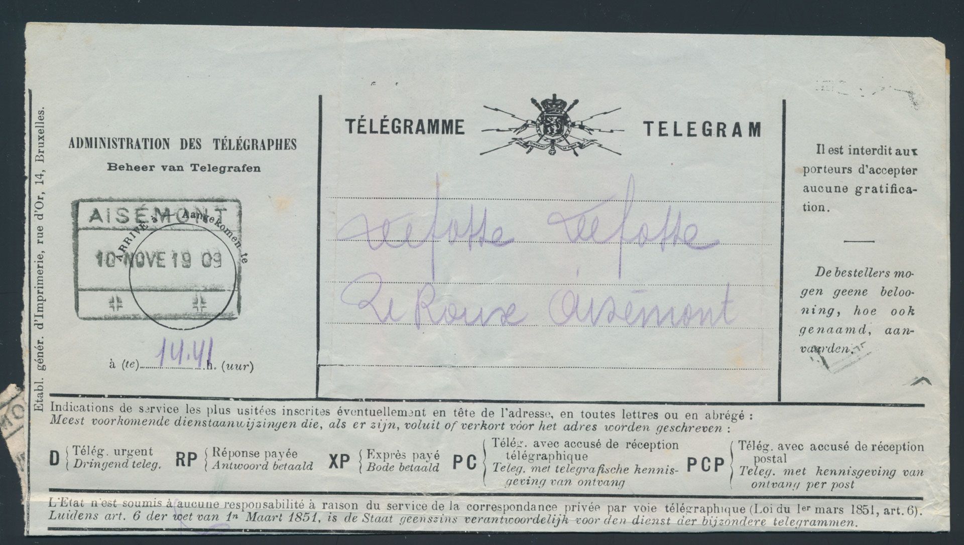 1903/1995 Accumulation of waybills and on fragments including Anvers 1910, telegrams, C cancellations in ring binder, vf/f