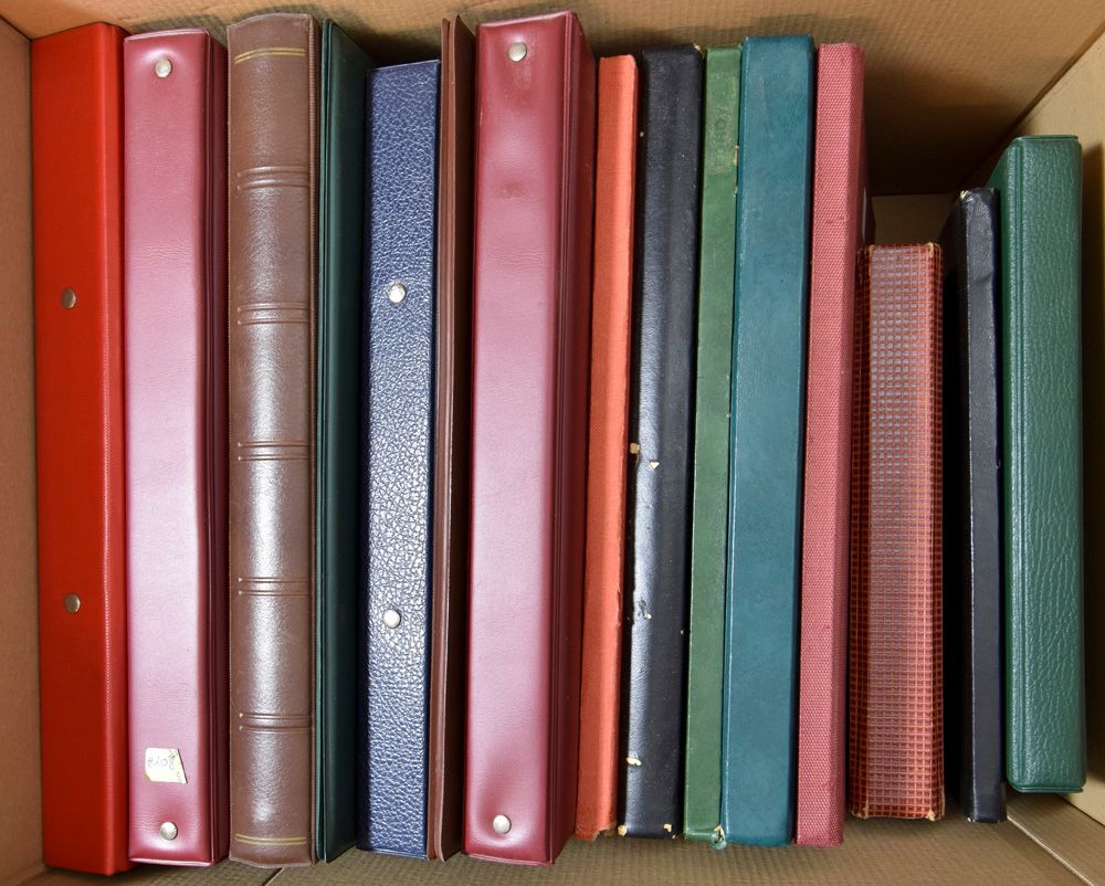 Lege kaften of insteekboeken, 15 stuks.