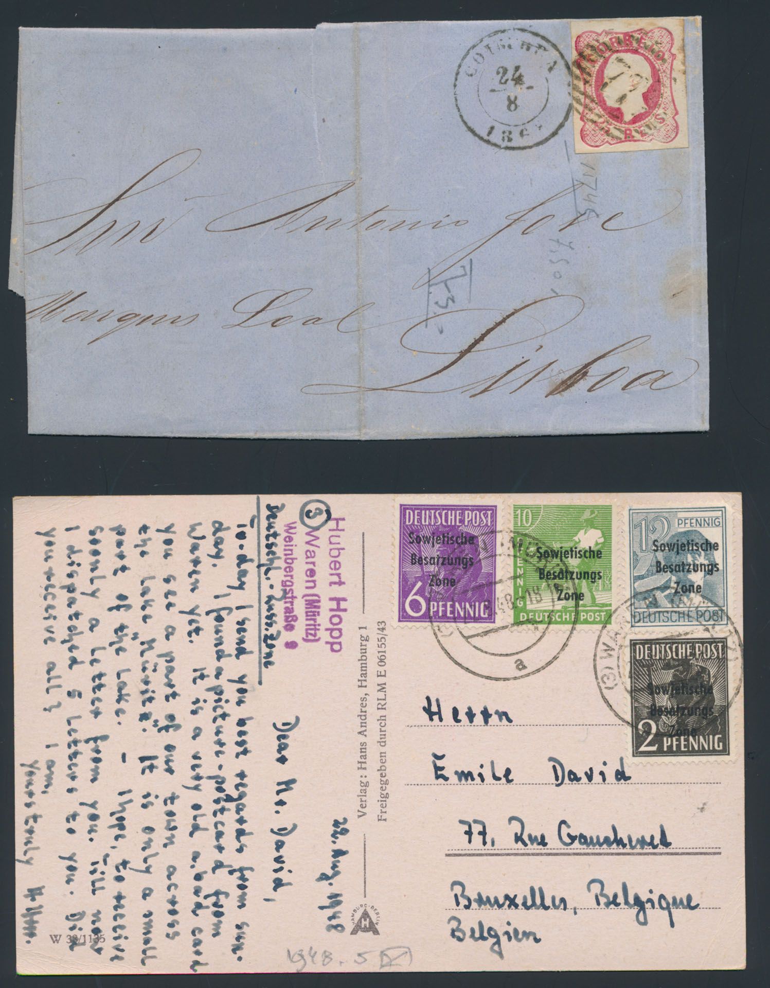 Accumulation 300 letters (1860/1980)including Belgium, GDR, Saar, Spain, Portugal, vf/f/to be checked