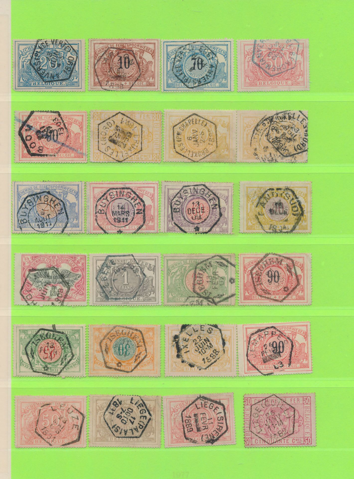 1879/1911, accumulation 48 stamps, including hexagons, telegraph, line stamps in frame, vf/f/to be checked.
