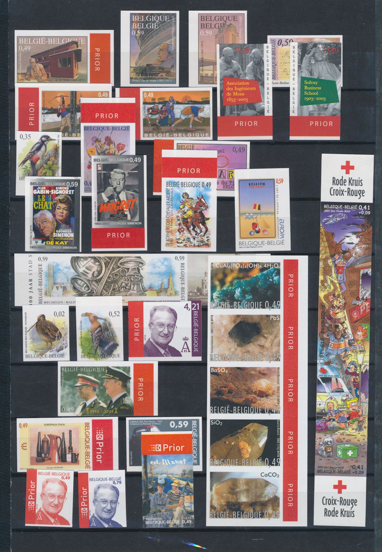 2003 volledig, met 6 blokken en 1 boekje + 1 velletje, zm (OBP €1.452,50)