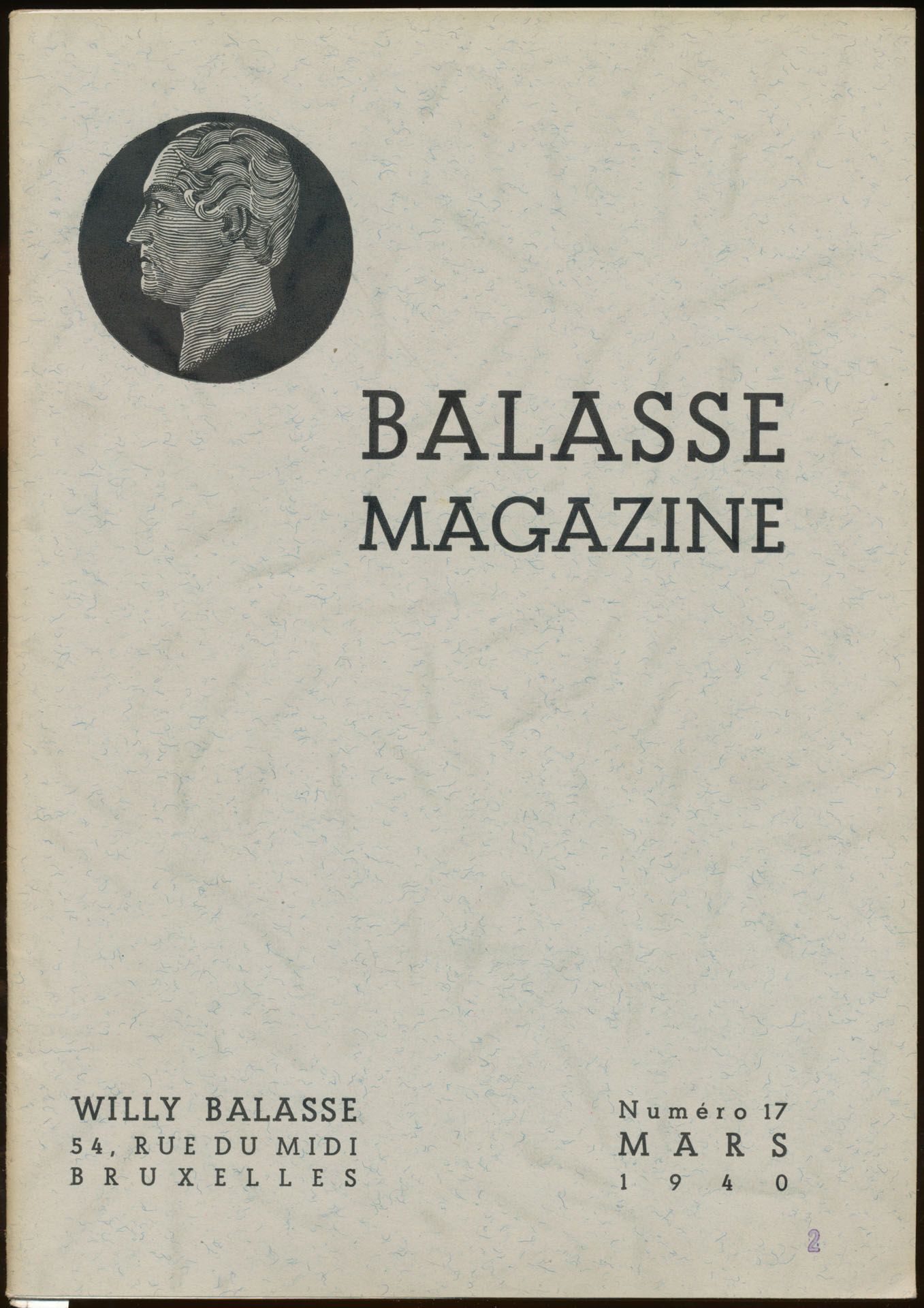 Balasse magazine, numéro 17, mars 1940; Willy Balasse; gedrukt; geniet; Frans; 56 pag.; zachte kaft; in redelijke staat