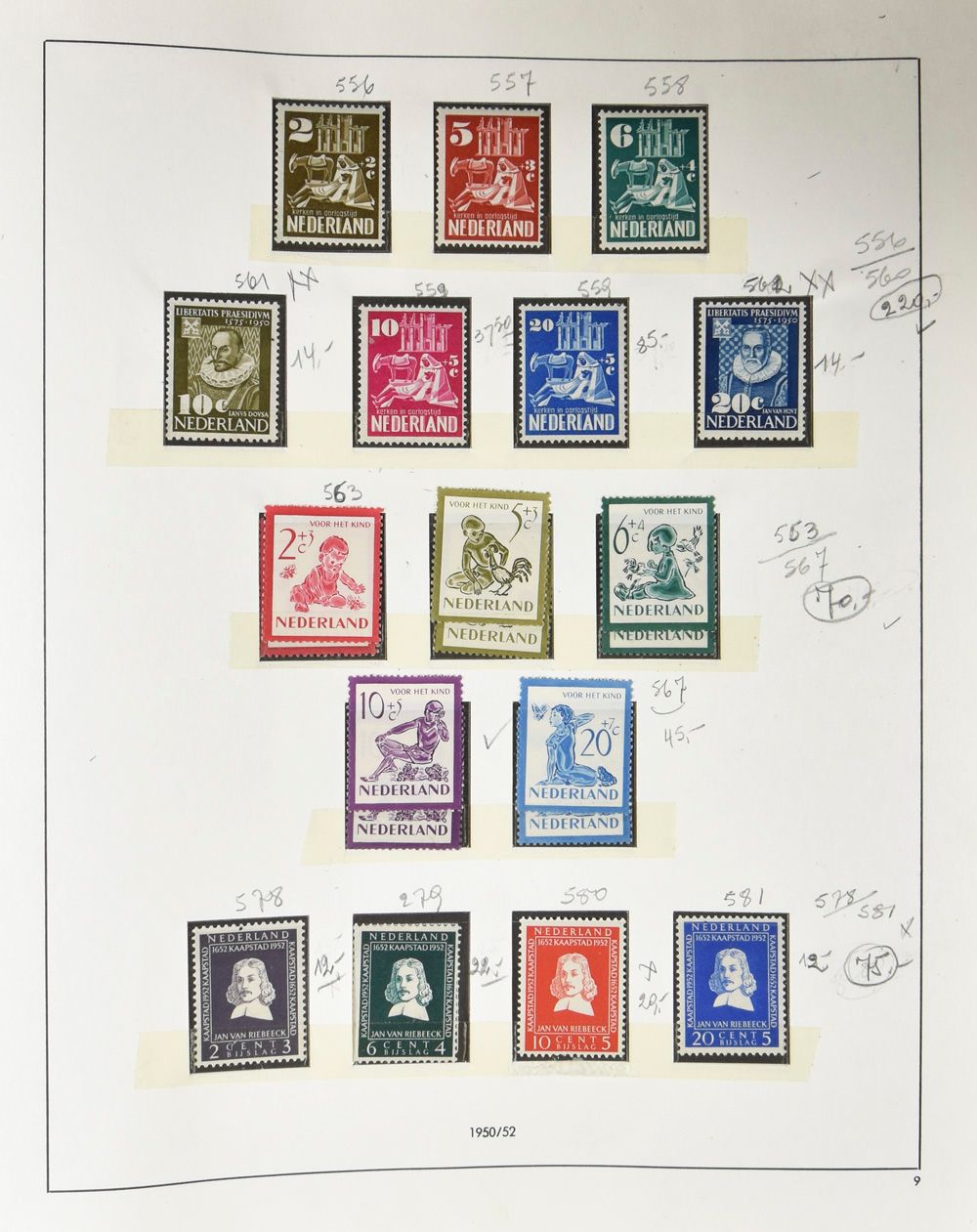 1944/1973 Collection complète en 3 albums sûrs, principalement des doubles y compris des blocs, zm/m/ntz (Valeur catalogue élevée) 