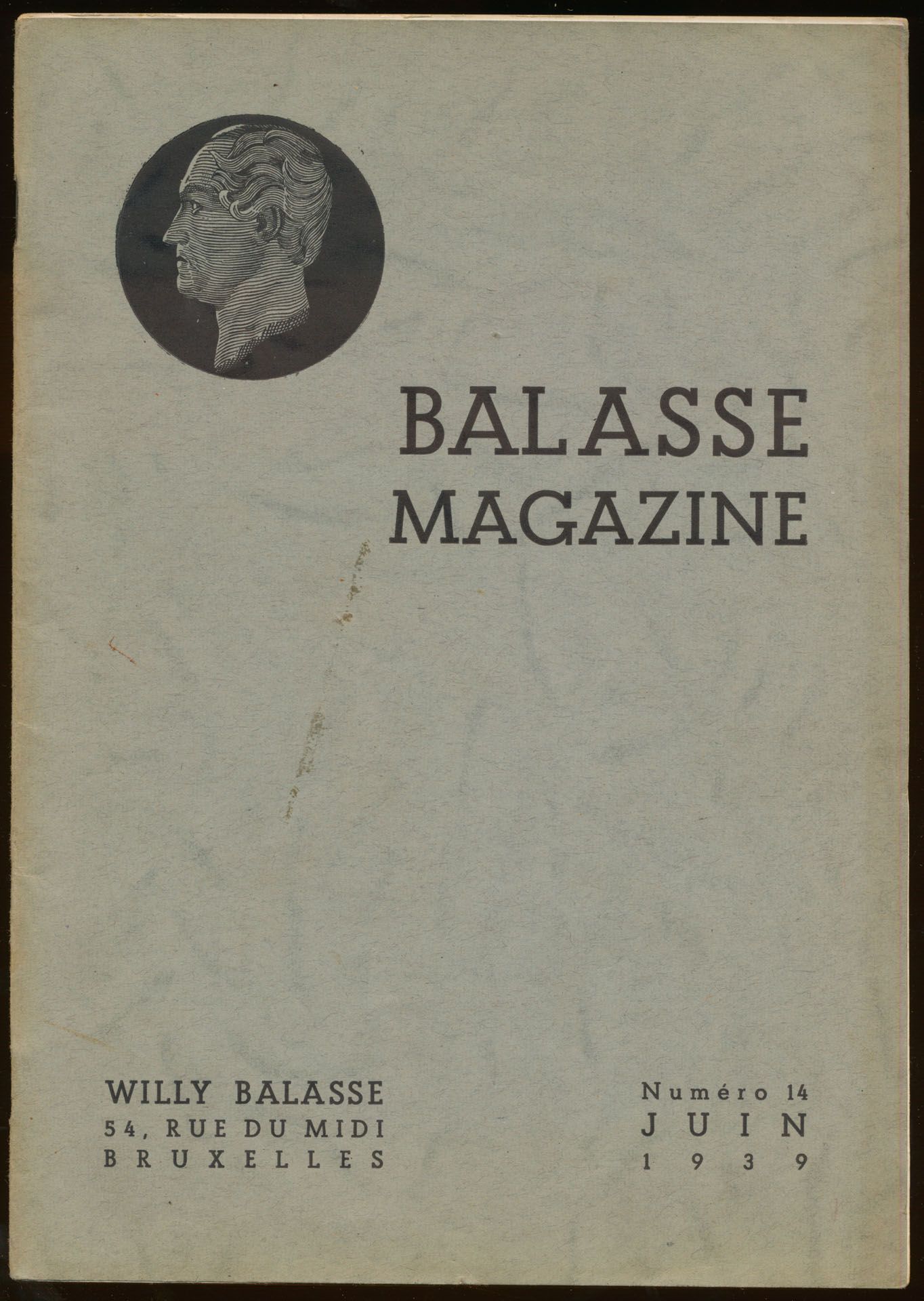 Balasse magazine, numéro 14, juin 1939; Willy Balasse; 1939; gedrukt; geniet; Frans; 64 pag.; zachte kaft; in redelijke staat