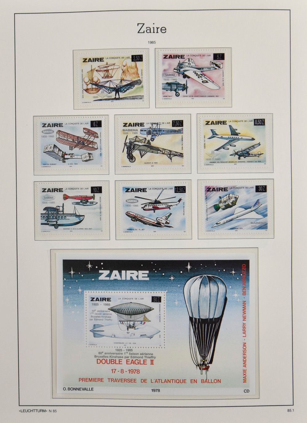Rep. Congo + Zaire, very nice collection in 2 Leuchtturm albums 1960/1994, complete sets and MS, vf (OBP €2.638)