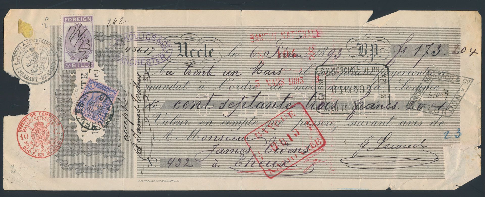 1880/1940 Samenstelling w.o. fiscale documenten reçus, overwegend oudere periode, zm/m