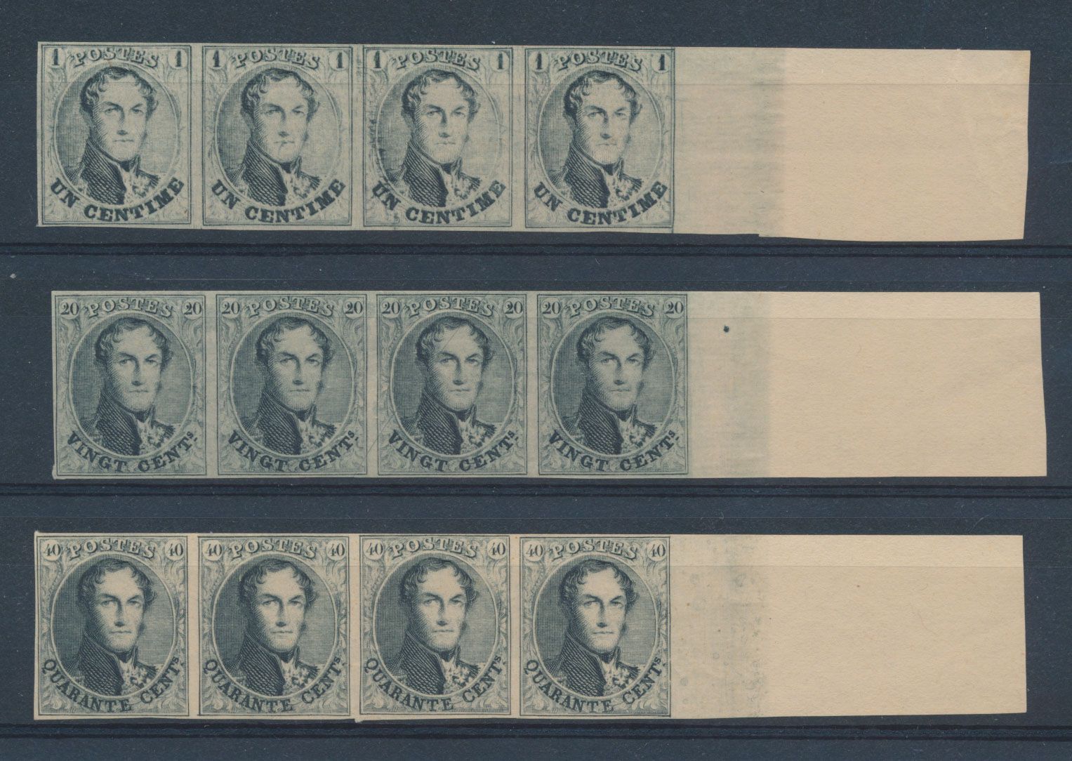 12 herdrukken 1929 op dun wit papier, 