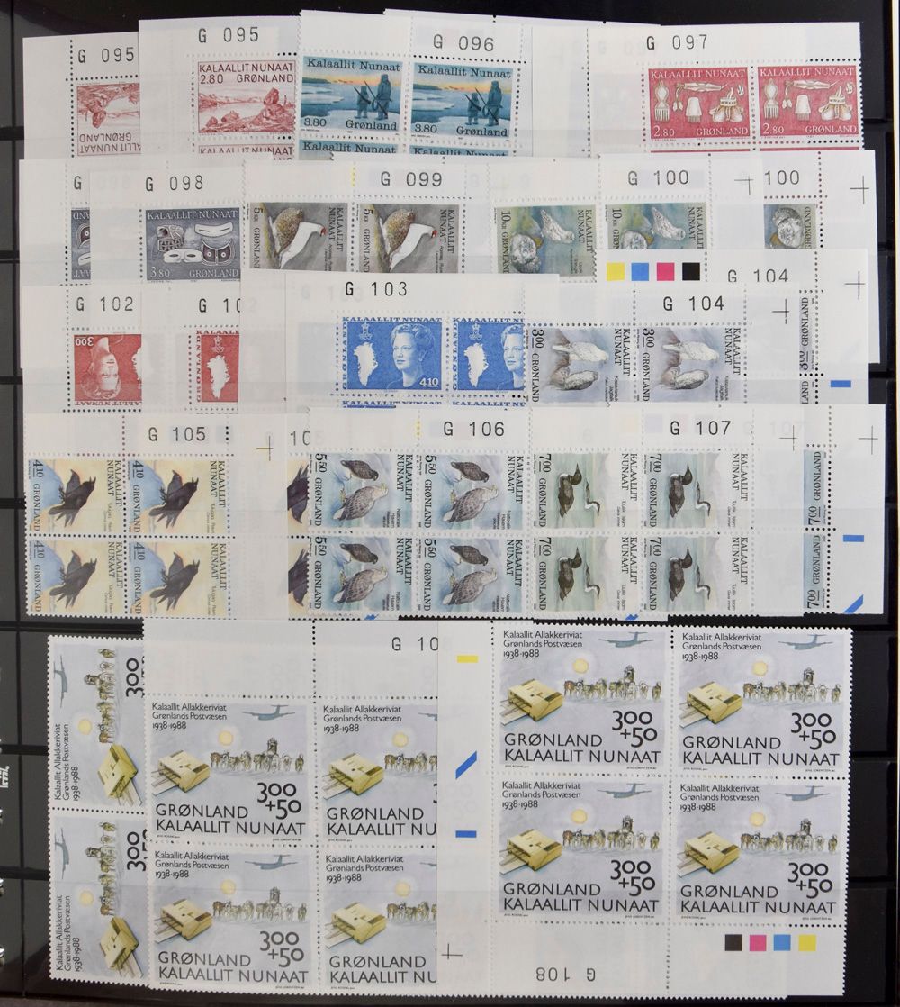 1987/1996 Verzameling in album met zegels, FDC's, blokken van 4, tevens Thule 1935 (4x), zm
