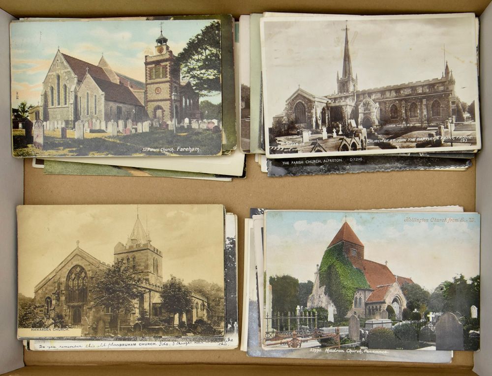 Gr Brittannië, diverse plaatsen parochiekerken, w.o. veel betere (114 stuks)