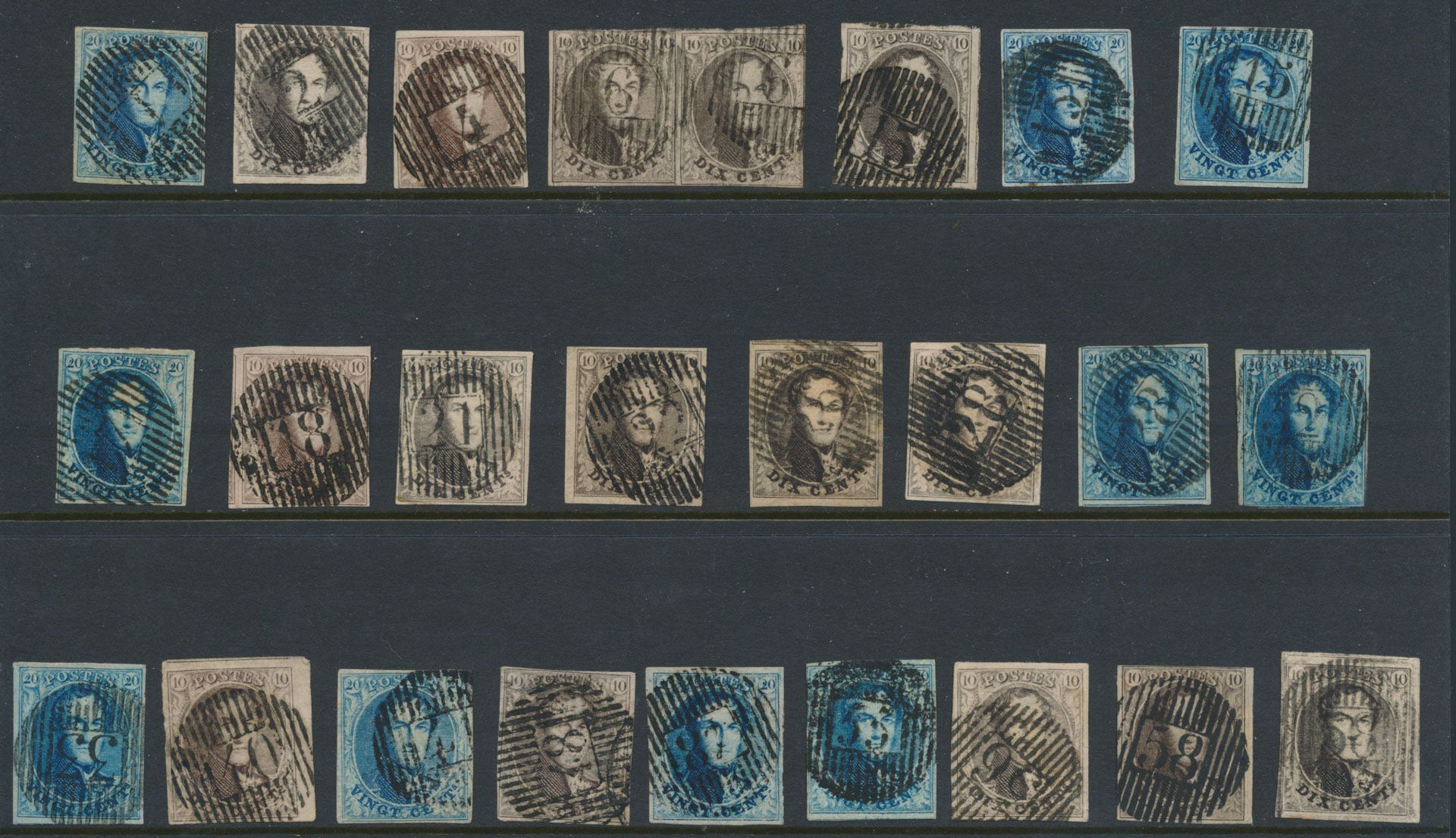 Belle accumulation de timbres de distribution, 