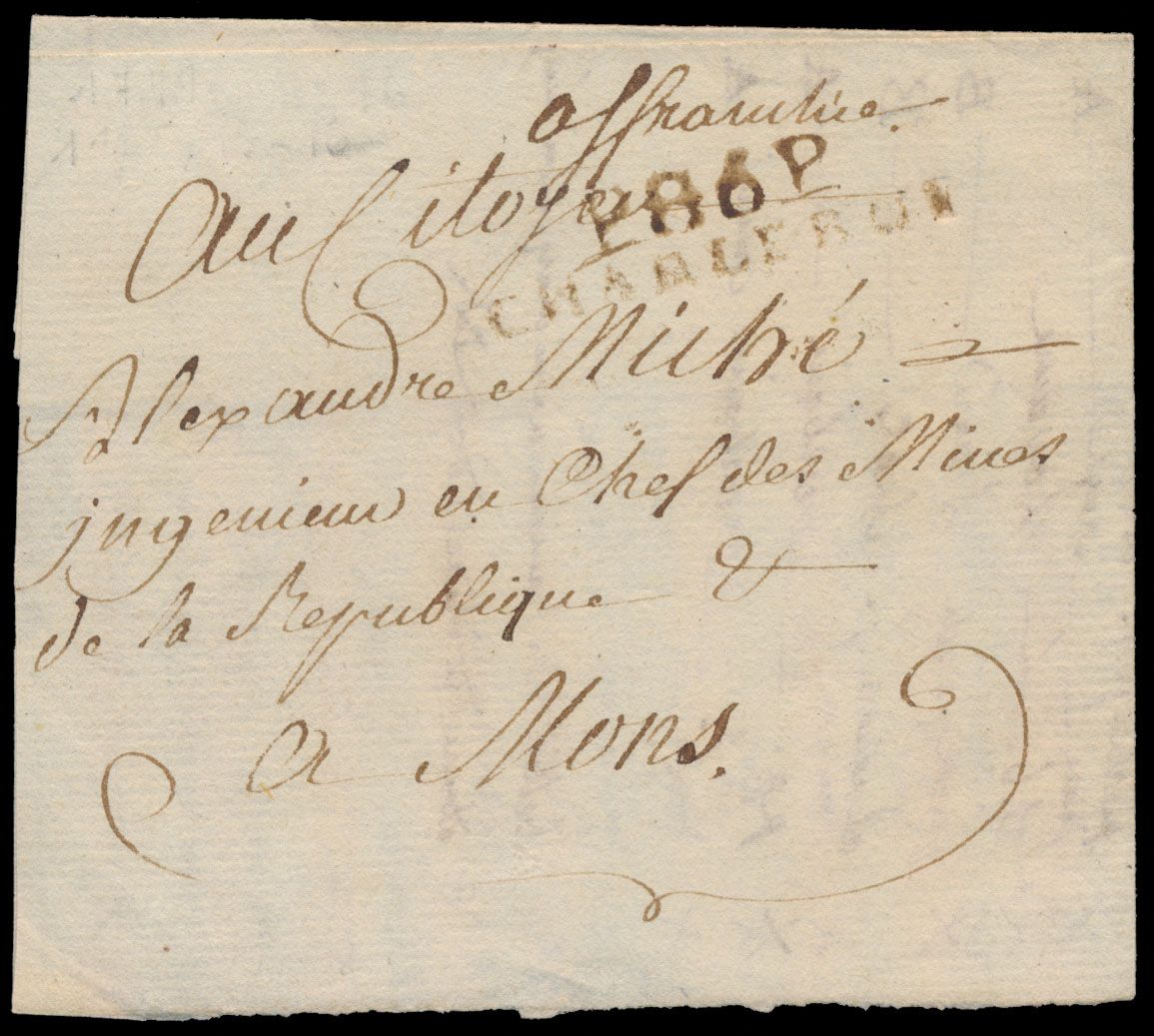 1699/1854 Charleroi, prachtige verzameling van meer dan 130 voorlopers van de periode 1699 tot 1854 in twee albums, mooie verzameling van vele stempels, postbussen, verschillende kleuren, 
