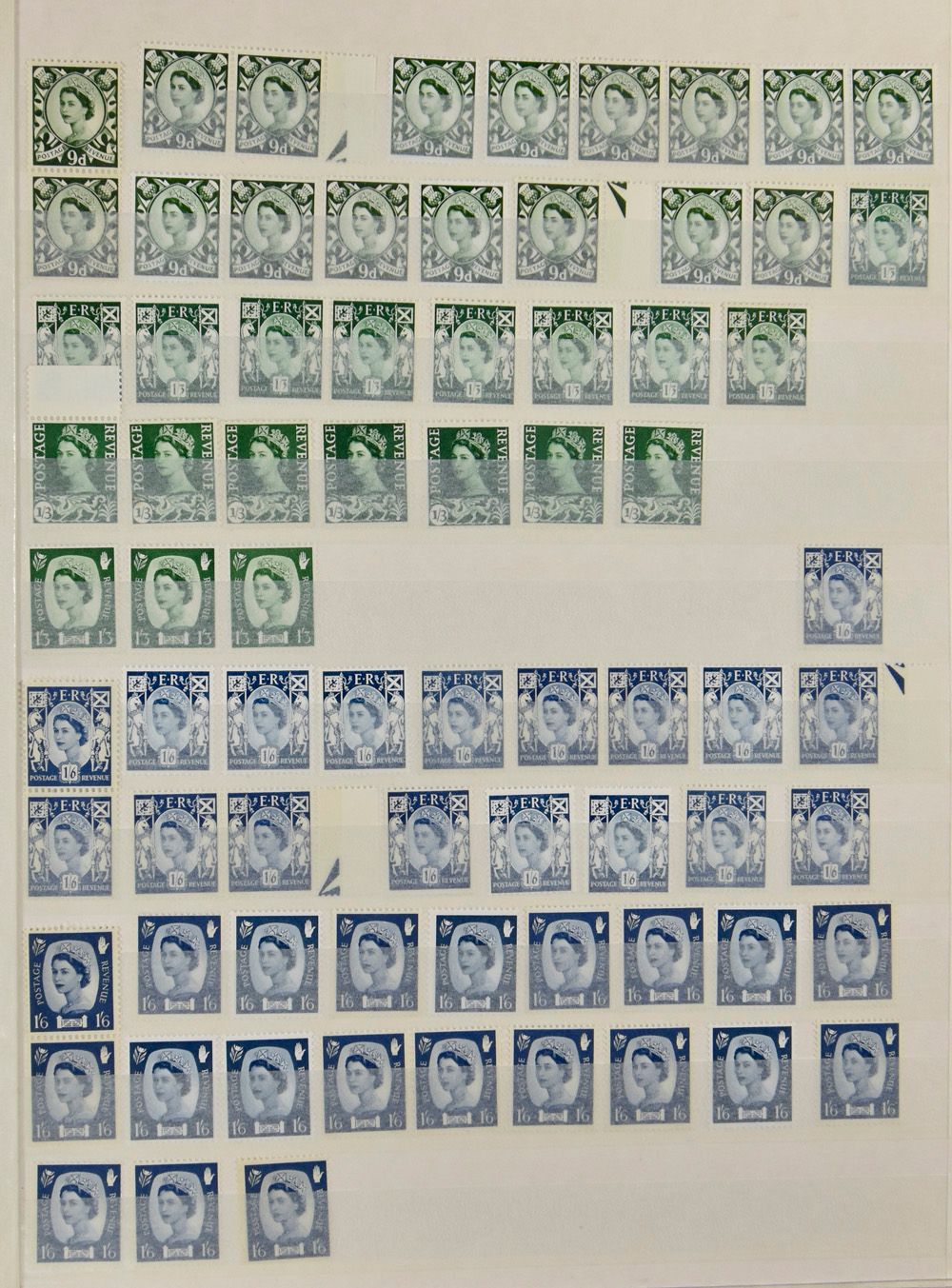1958/1970 Verzameling regionals Wilding in album en insteekboek met voorraad regionals wilding, zeer veel zegels, zm