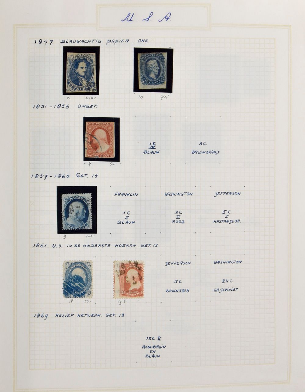 1851/1973, verzameling in album, met vooral aardig klassiek gedeelte, hoge cote, zm/m/ntz.