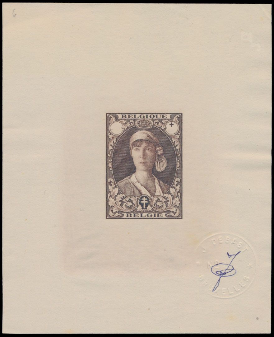 STES 4094 Essay of finished mould, without numeral of value and with initialled embossing seal of engraver, vf