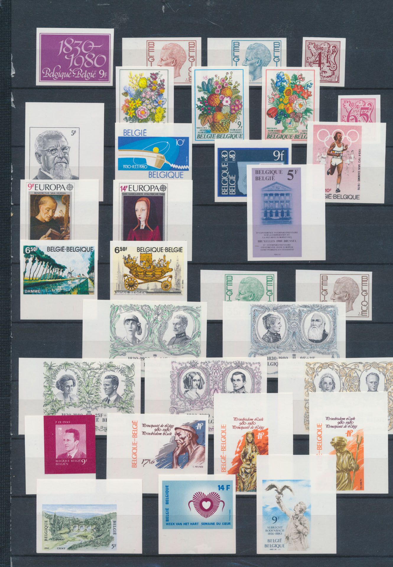 1980 Volledig, zonder BL 55 en BL 56, zm (OBP €620)