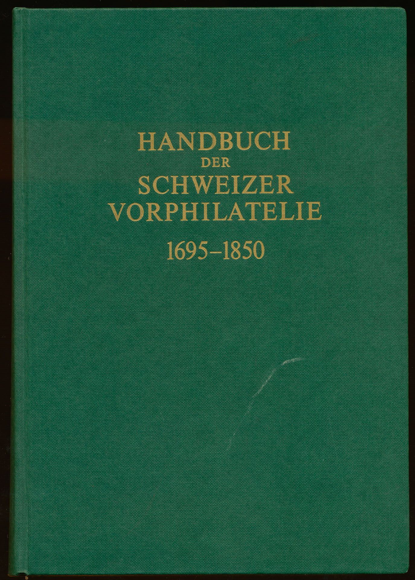 Handbuch der Schweizer vorphilatelie 1695-1850; Jean J. Winkler; Verlag Verband Schweizerischer Philatelisten-Vereine; 1968; gedrukt; ingebonden/gelijmd; Duits; 554 pag.; harde kaft; in redelijke staat