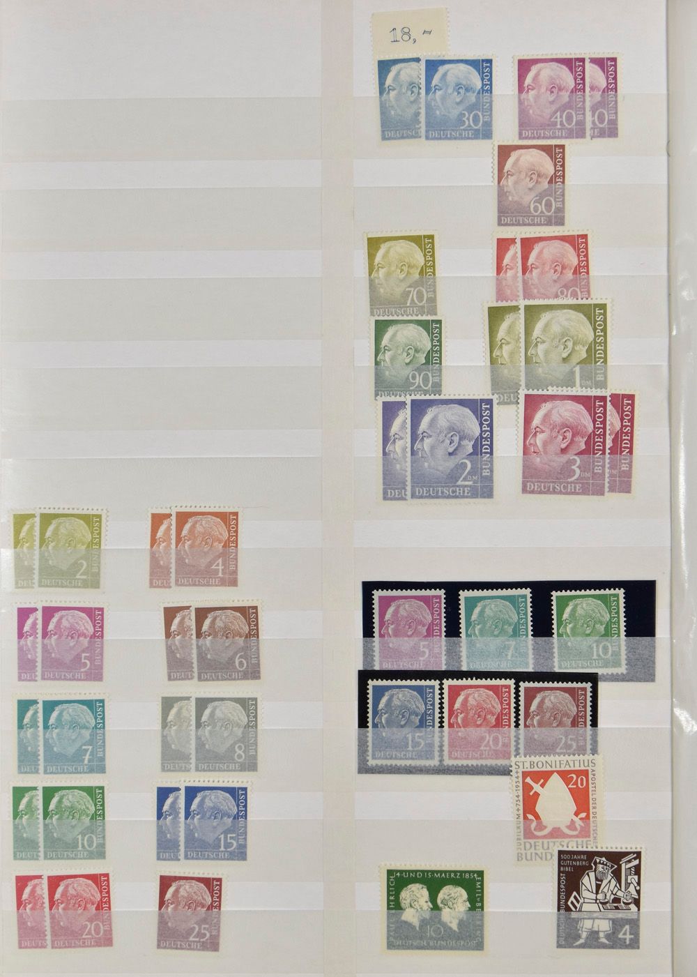 1954/1999 Verzameling in insteekboek, zm (Mi. €4.000 CWI)
