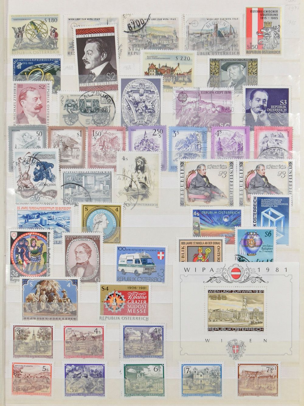 Verschiedene Länder, Zusammenstellung im Einsteckbuch, in Schachtel und gelöstem Material, u.a. Belgien, Österreich und Frankreich, einwandfrei/schön.