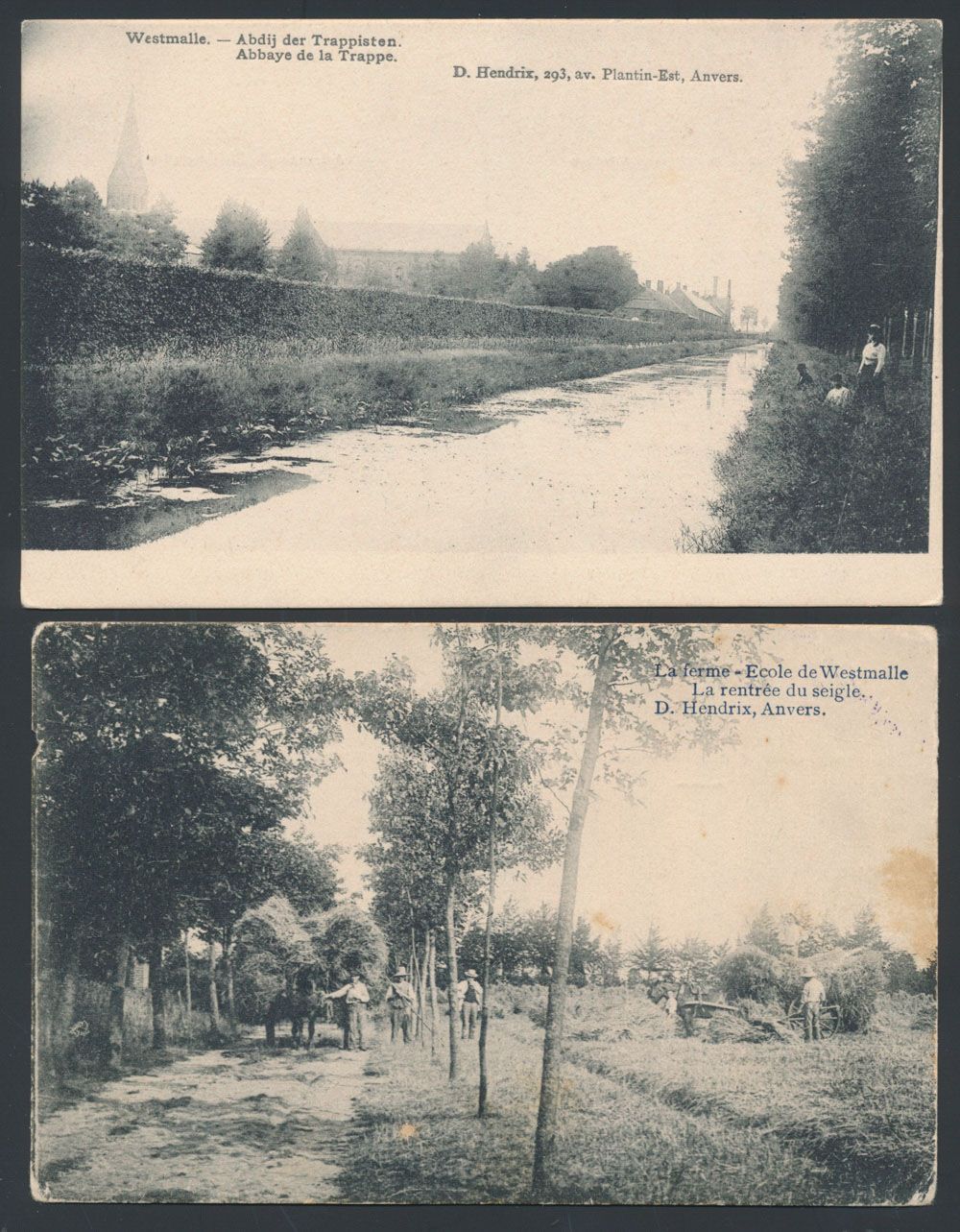 Westmalle, schoolhoeve, abdij, uitgeverij D. Hendrix (3 stuks)