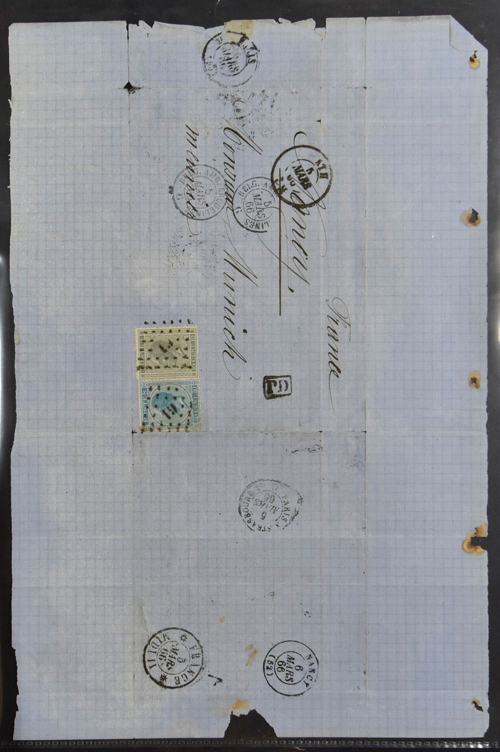 Zusammenstellung Briefe mit Marken N° 17 und 18, gemischte Frankierung ( 42x davon 38 verschiedene) mit den häufigsten Abstempelungen, schön, zm/m