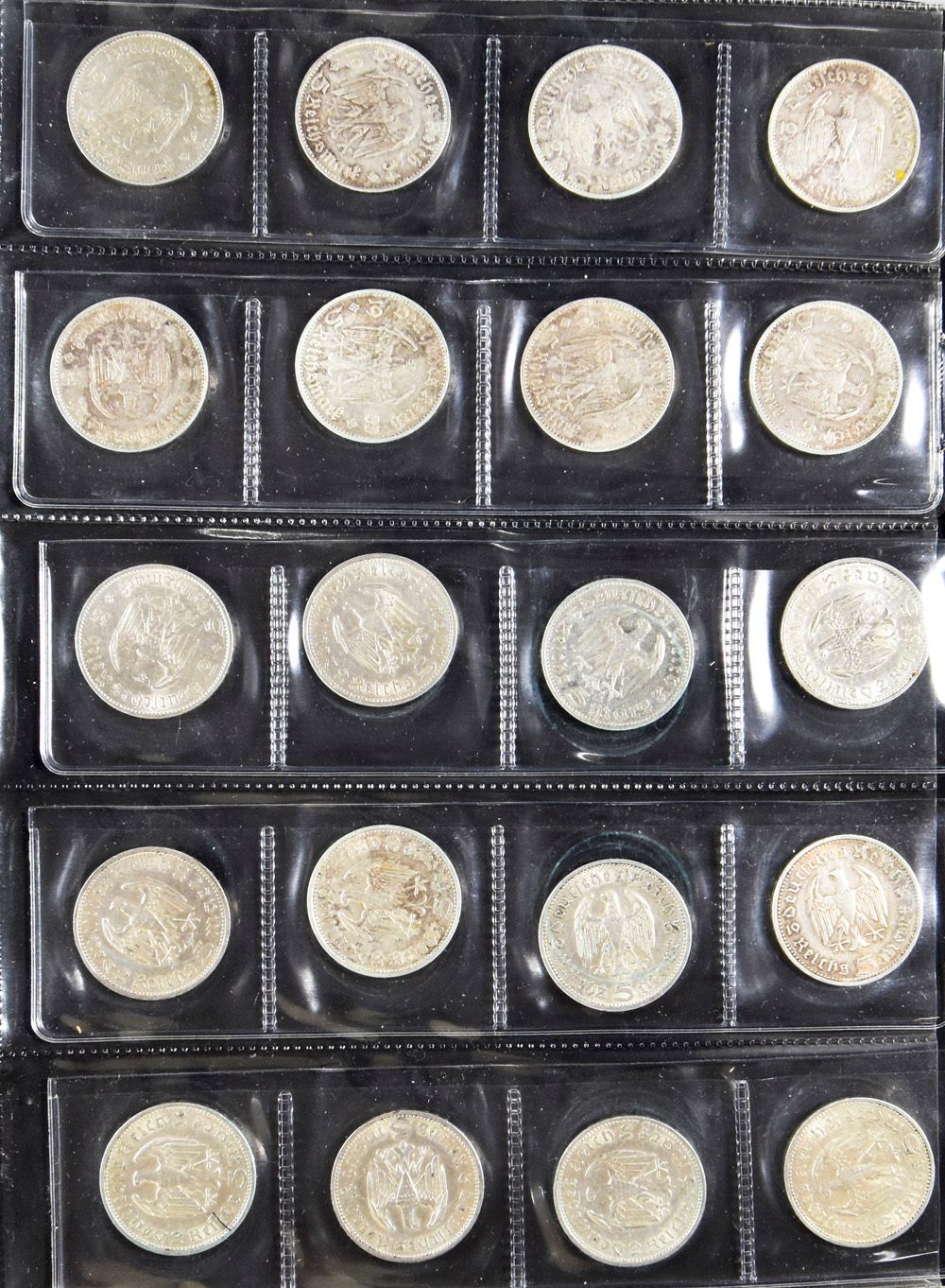 MUNTEN : Duitsland, quasi alle 1934/1939, netto zilver 765 gram (detail bij het lot)