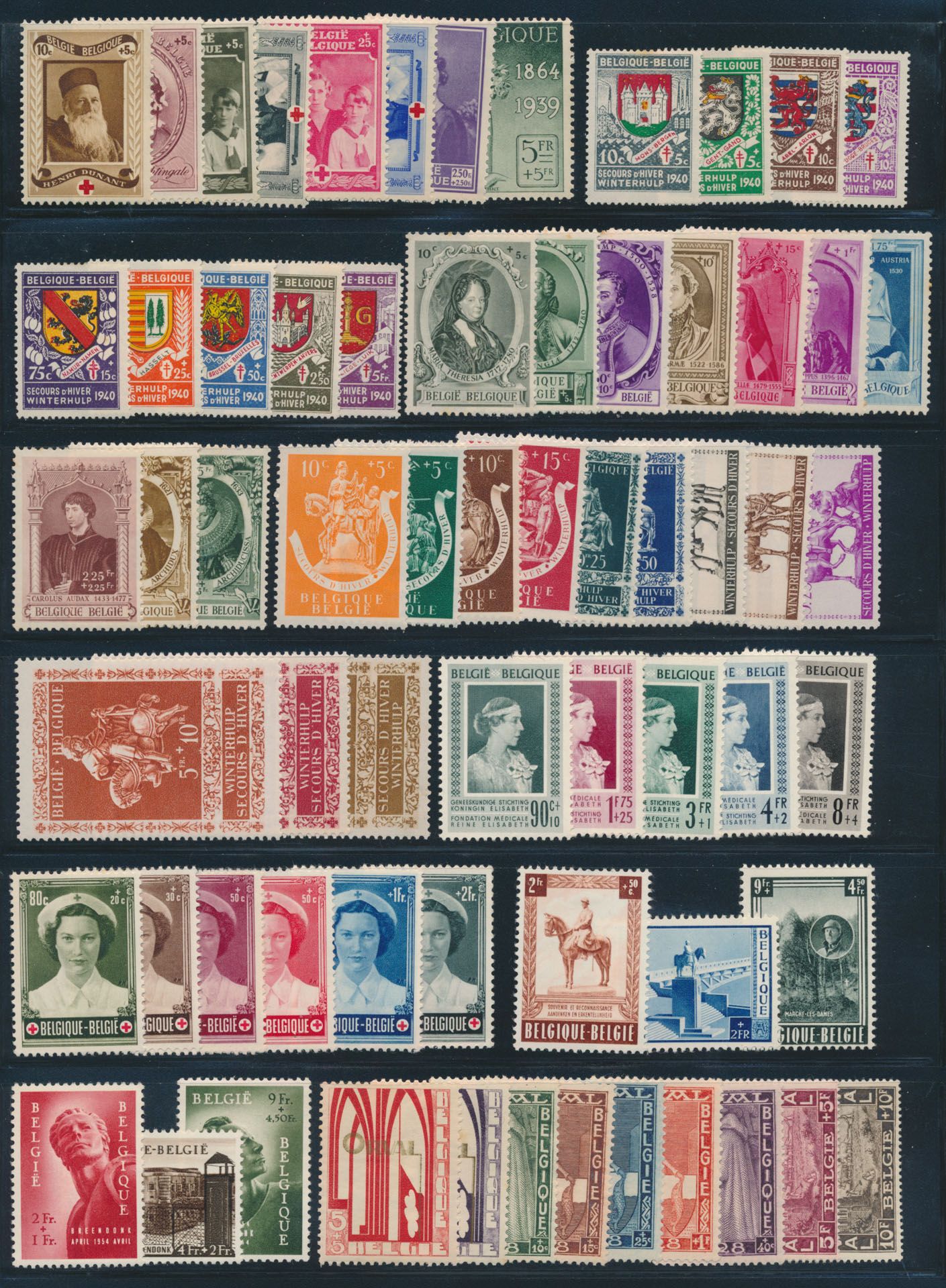 1884/2005 Samenstelling hoofdzakelijk volledige reeksen, w.o. beter materiaal doch in gemengde kwaliteit, zm/m/ntz