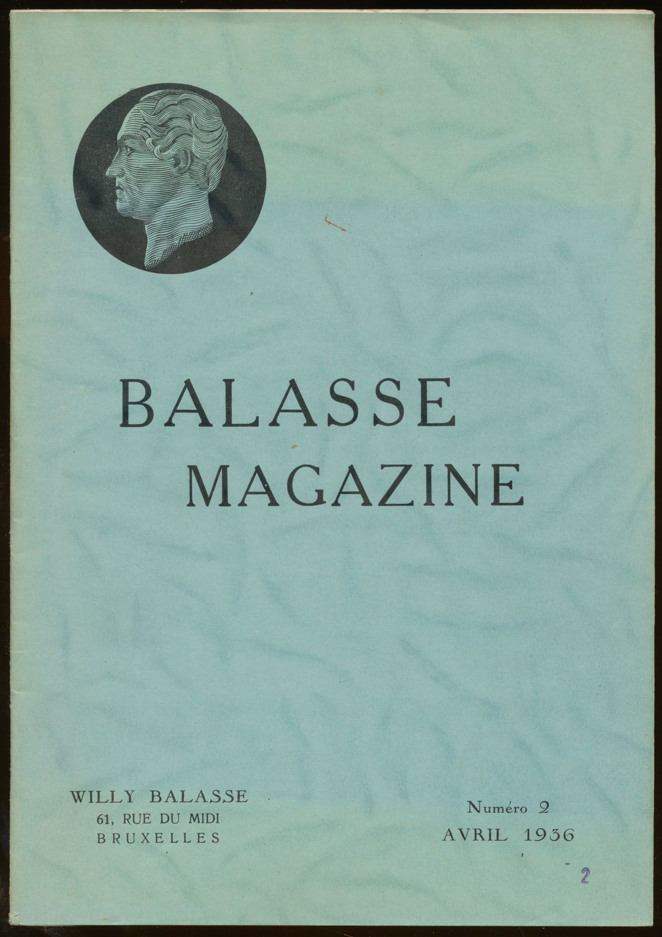 Balasse magazine, numéro 2, avril 1936; Willy Balasse; gedrukt; geniet; Frans; 44 pag.; zachte kaft; in redelijke staat
