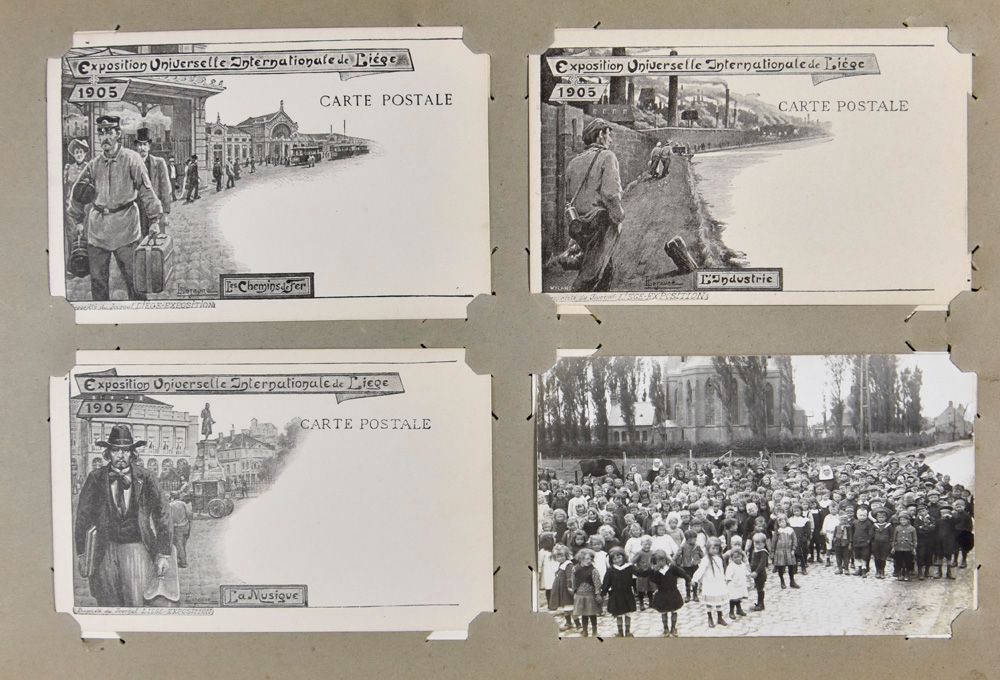 Diverse plaatsen en zichten, in oud album (496 stuks)