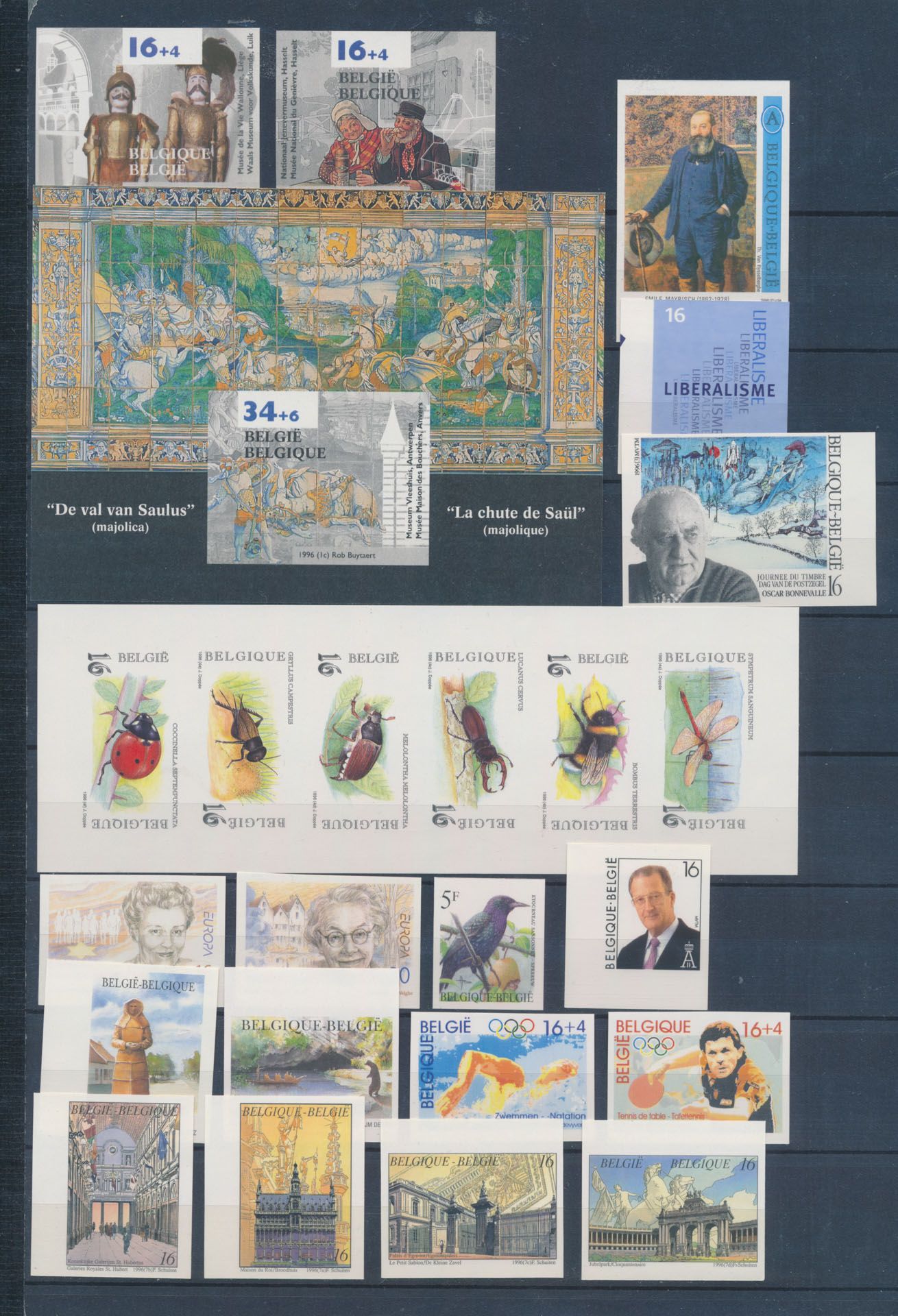 1996 volledig (met 1 boekje en 3 blokken), zm (OBP €1.377,50)