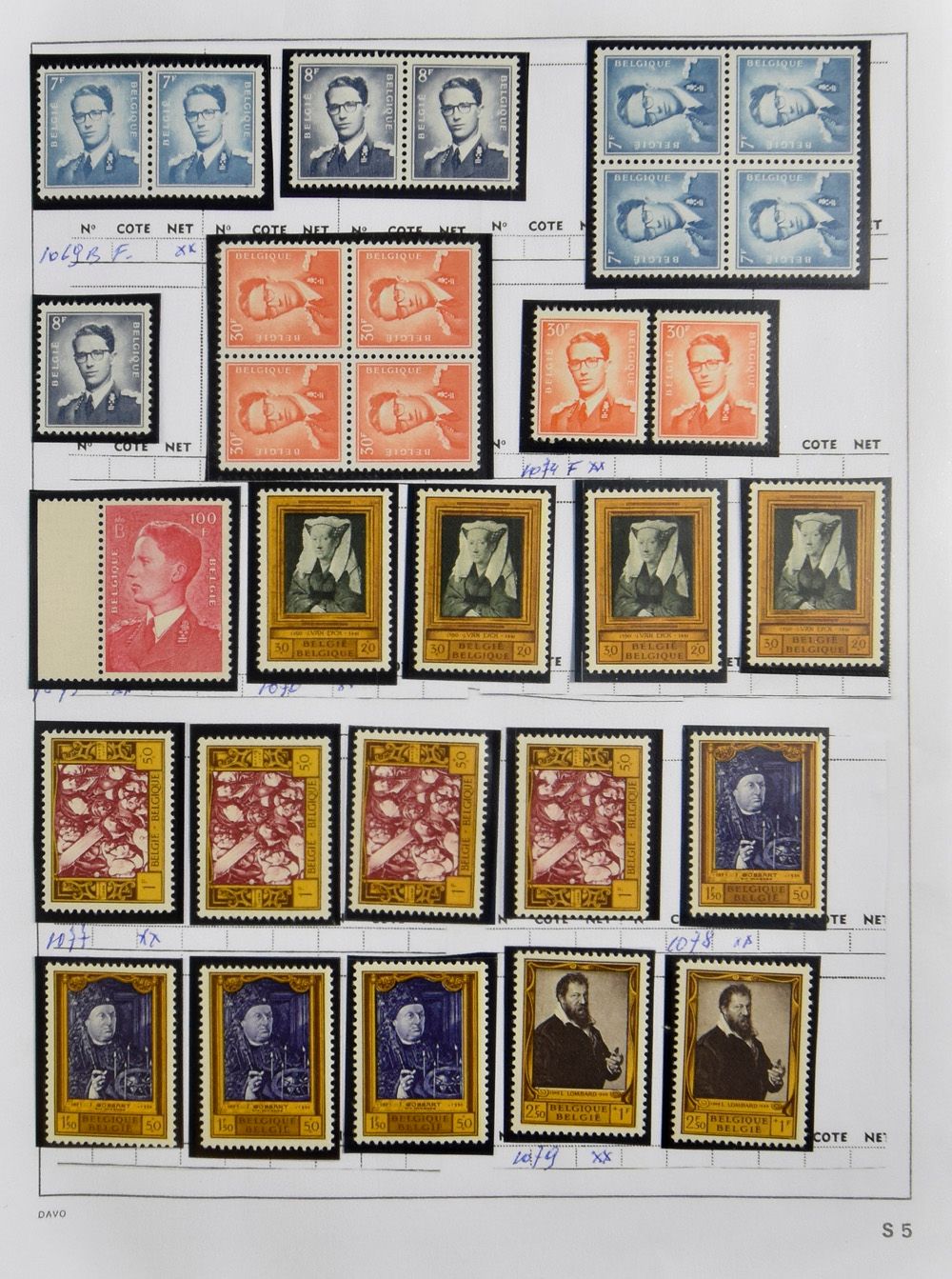 1870/2010, uitgebreide samenstelling diverse uitgiften, in 4 ringklasseurs, w.o. reeksen, betere waarden, dienst, pubs, TX, BZ, nominaal, preo's, Hoge cat. waarde, zm/m/ntz.