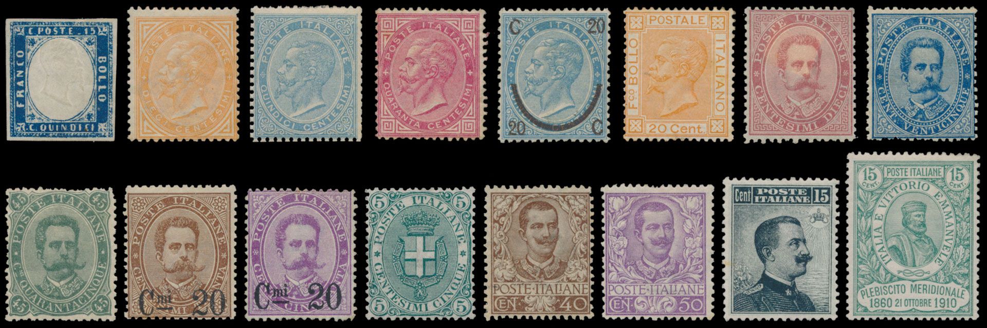 1861/1910 Klassieke verzameling vrijwel geheel ongestempeld merendeels behoorlijke kwaliteit, enkele zegels zonder gom, alle afgebeelde zegels zijn met originele gom, zij het met wat vlekjes, geen verborgen gebreken, zm/m/ntz (Yv. ++€24.500)