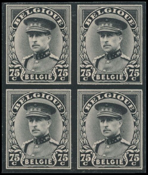N° 384 in blok van 4, ongetand met gom **, zm (OBP €360)