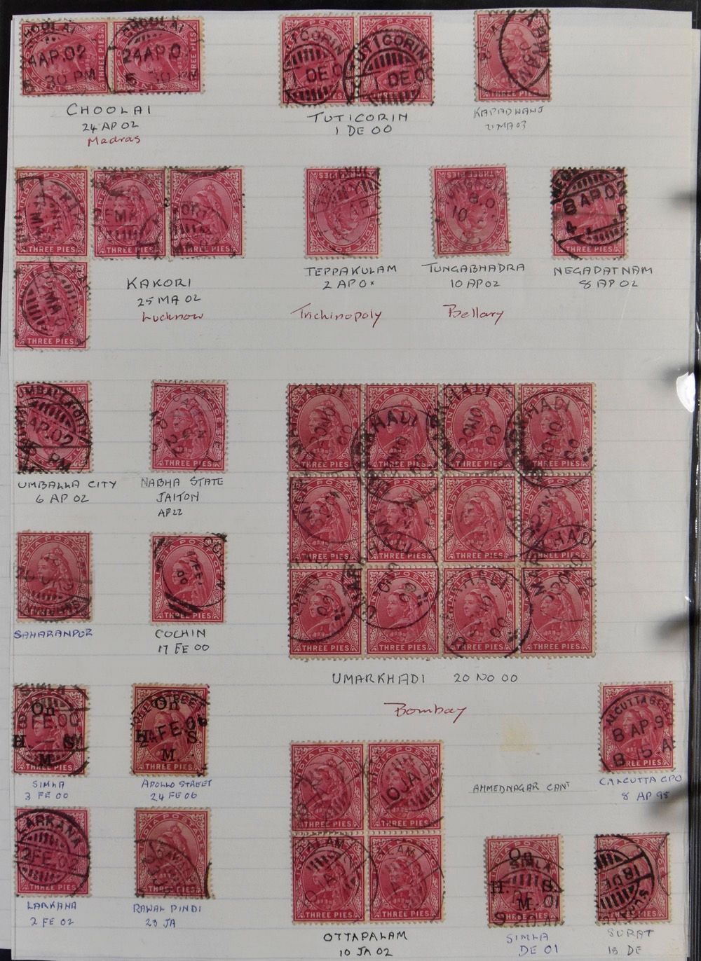 1890/1935, stempelverzameling in album, vele honderden zegels, voor de specialist, zm/m/ntz