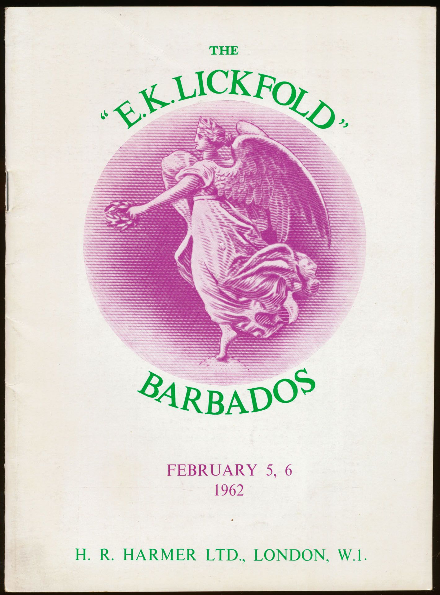 Barbados, samenstelling van 6 boeken, alle Barbados en verschillende veilinghuizen, w.o. H.R. Harmer London, Felman, Spink, etc.; gedrukt; zachte kaft; in redelijke staat