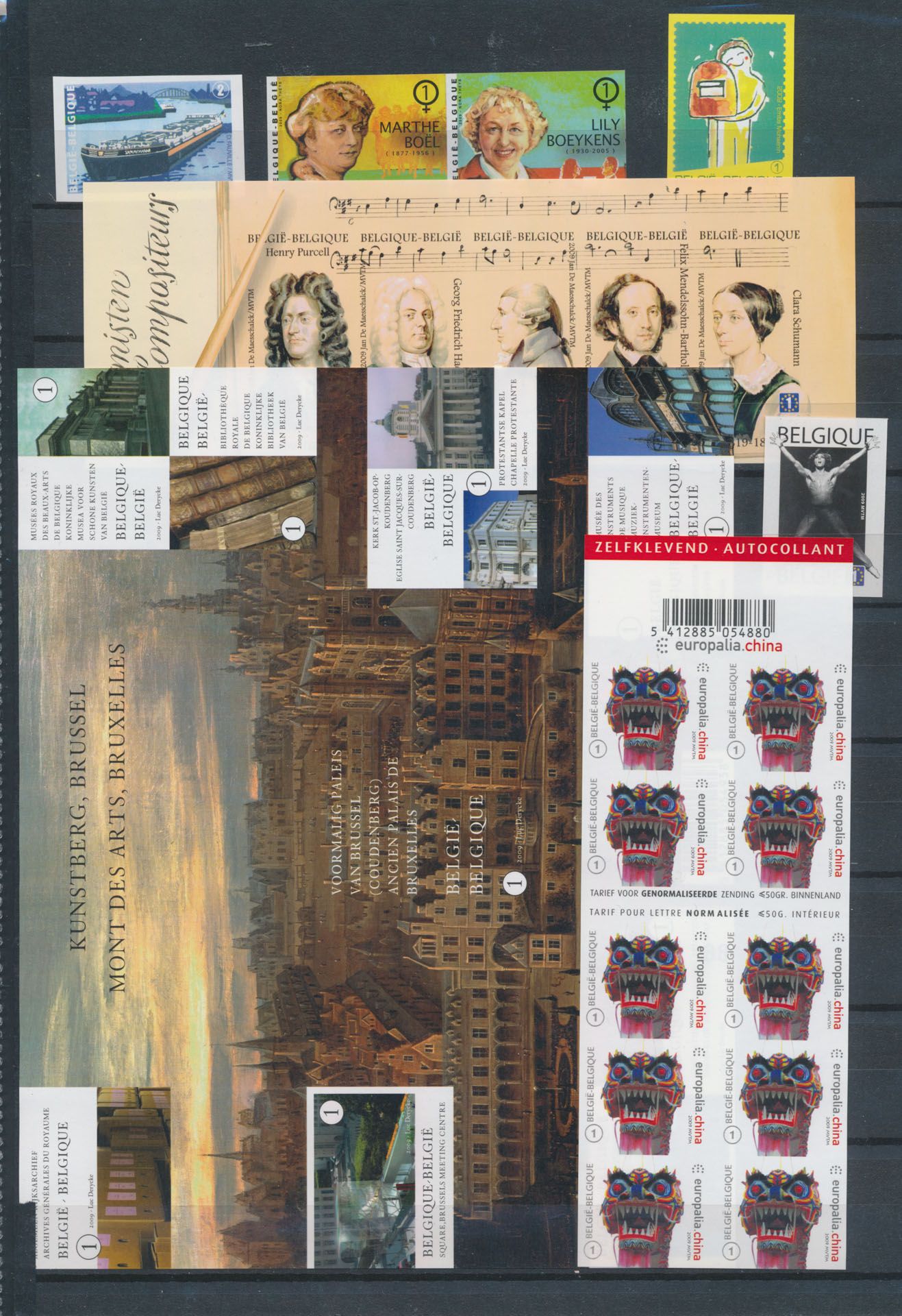 Accumulation 2009, 4 sets, 5 souvenir sheets and 2 booklets, vf (OBP €400)