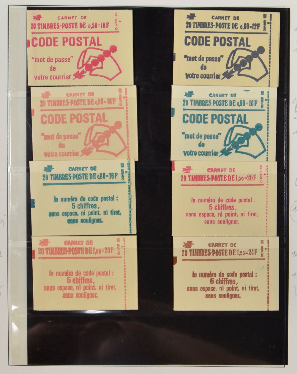 1961/1989 Collection of booklets in album and stockbook with many Red Cross and Marianne various types, also roll stamps Liberté and others, LP, preos and others, vf/f/to be checked (High catalogue value)
