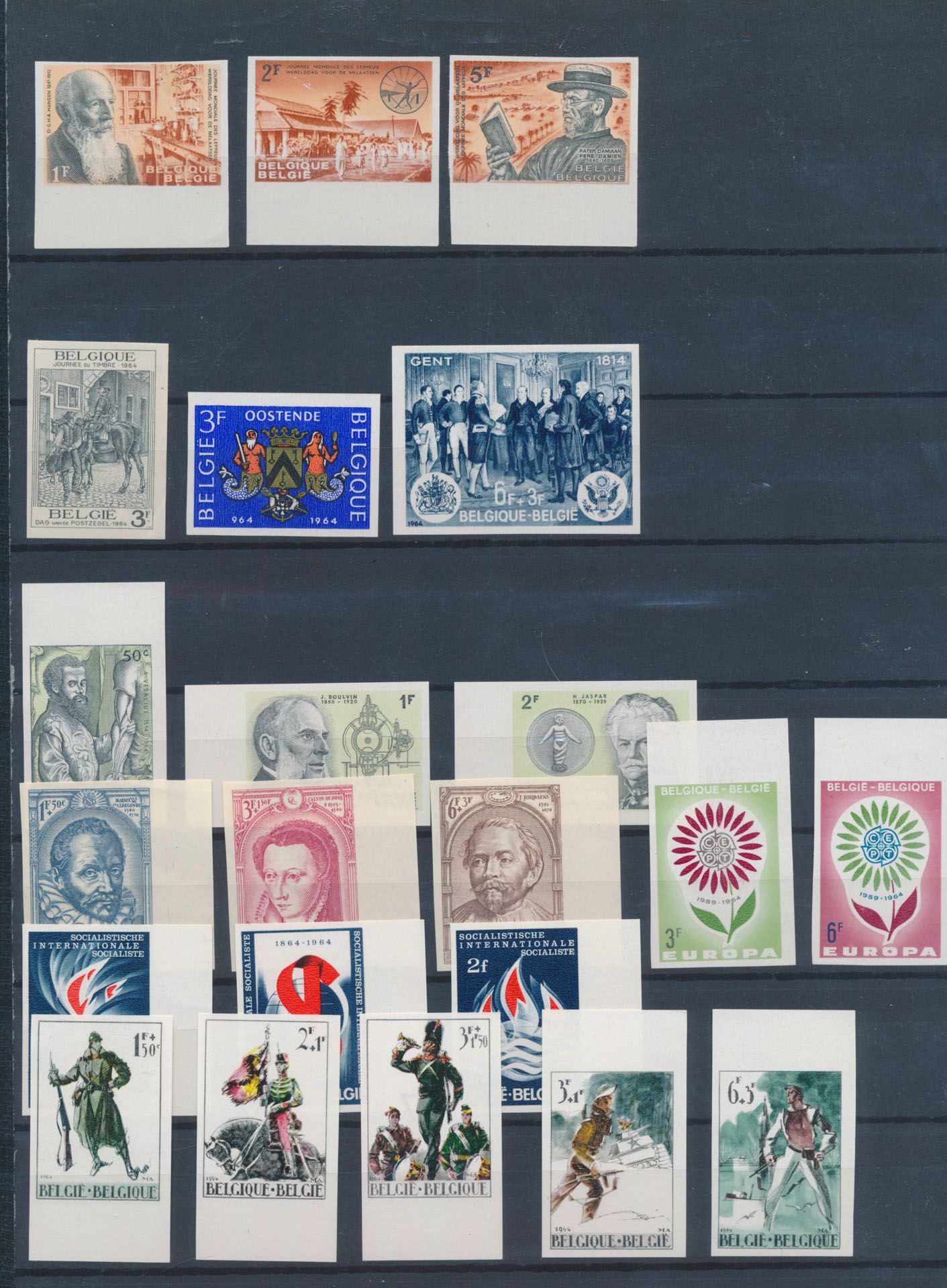 1964 'Volledig, ongetand' (zonder blokken), zm (OBP € 466)