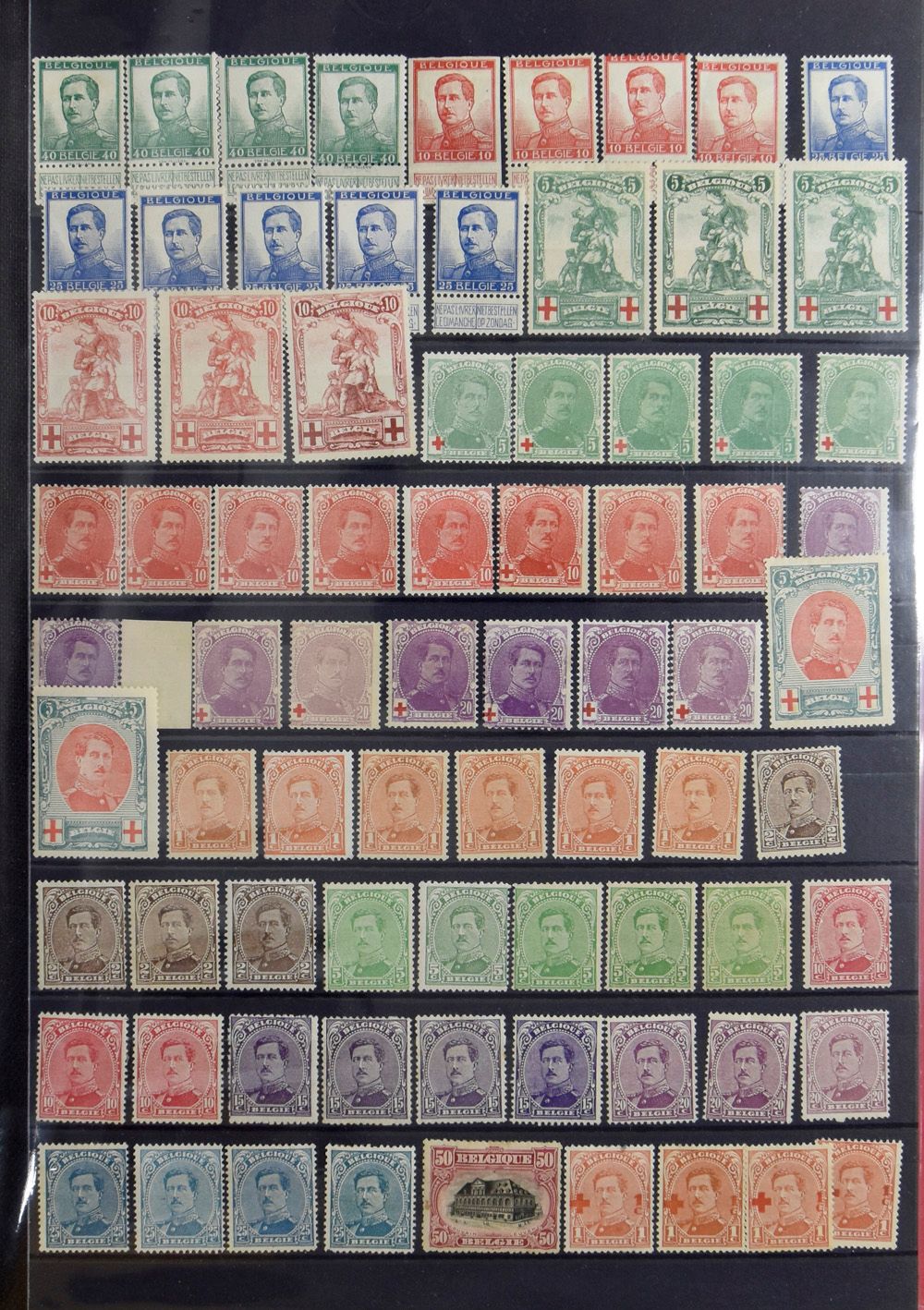 1865/1968, diverse samenstellingen in 5 albums en/of mappen, w.o. reeksen en betere waarden, zm/m/ntz.
