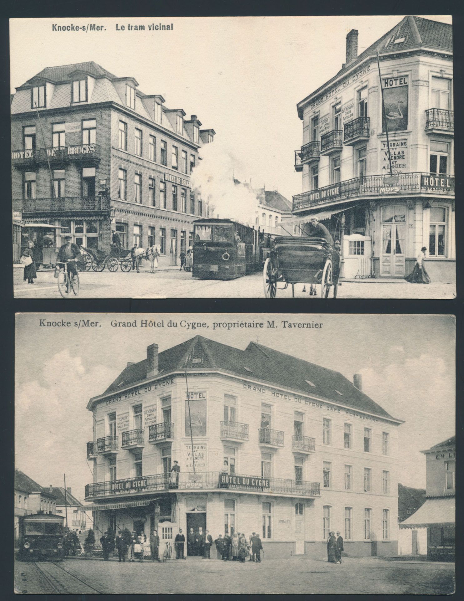 Provincie West-Vlaanderen, Knokke, w.o. 2 stoomtrams en 1 paardentram (3 stuks)
