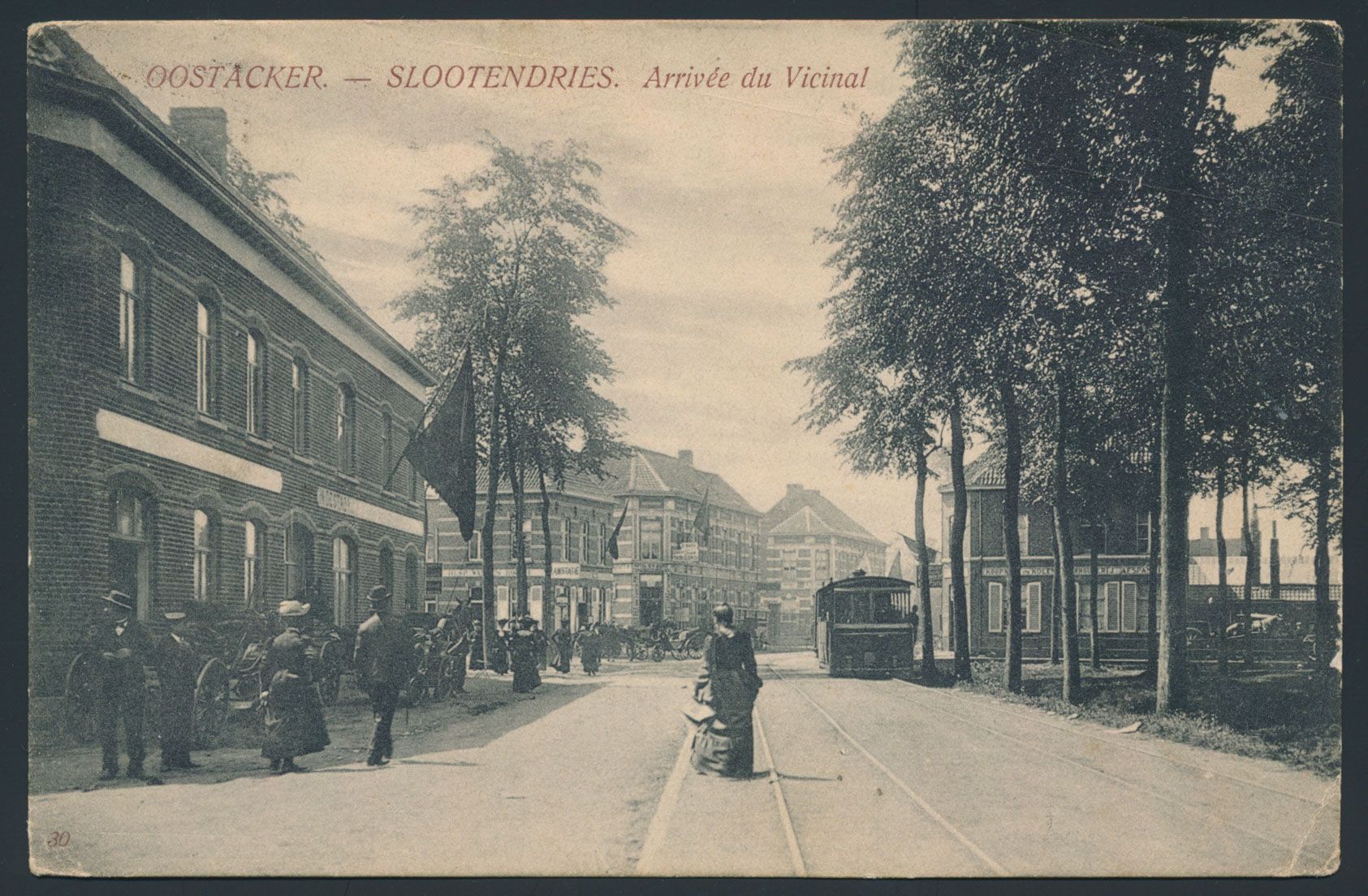Provincie Oost-Vlaanderen, Oostakker, Slotendries aankomst, kwaliteit na te zien